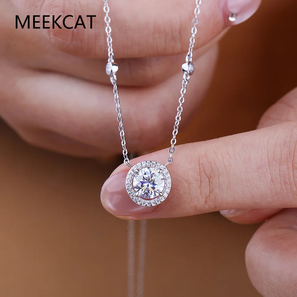Crystal Choker Necklace - Ожерелья с муассанитом 1/2/3 карата для