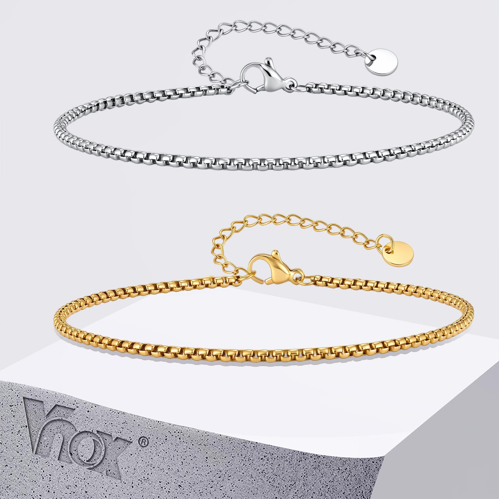 Jc Jewelry & Watches Reviews - Браслет-цепочка Vnox из нержавеющей стали для