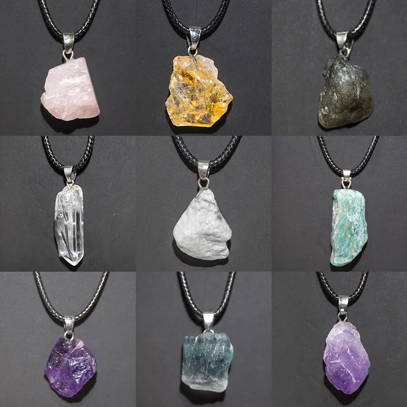 Crystal Choker Necklace - Ожерелье с натуральными аметистами и цветком,
