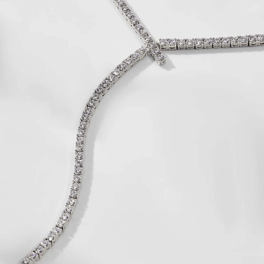 Stonenfans длинное Y-образное  – обзор и цена Crystal Choker Necklace