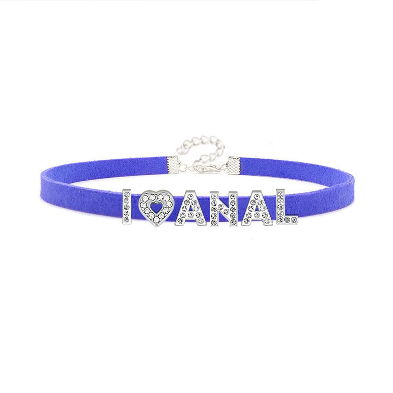 Женское колье-чокер с надписью – обзор и цена Crystal Choker Necklace