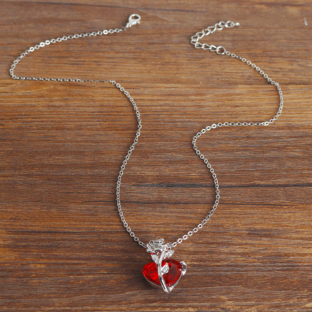 Темно-красное колье-кулон в ви – обзор и цена Crystal Choker Necklace