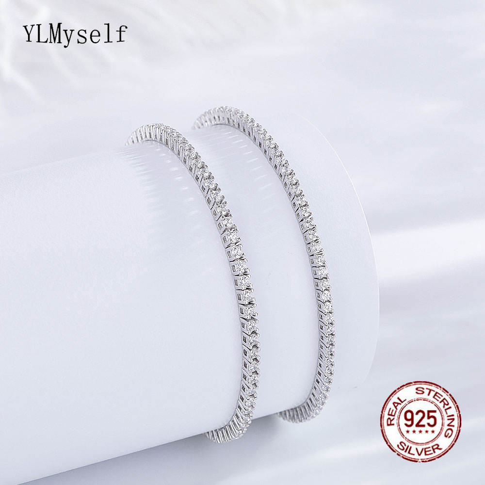 Настоящее серебро 1,75 мм/1,5  – обзор и цена Tennis Bracelet Cubic