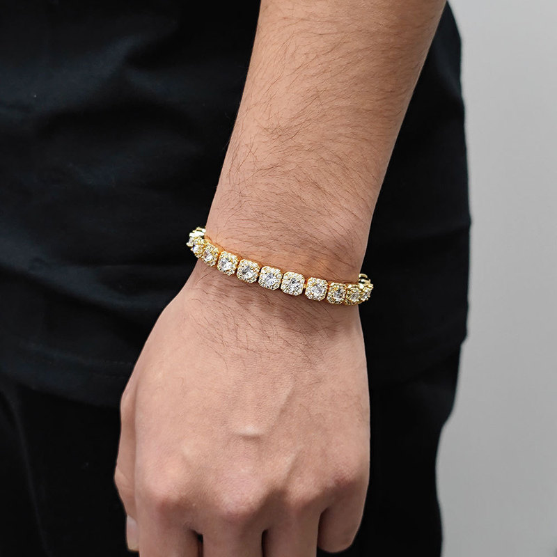 Золотой теннисный браслет B&C  – обзор и цена Tennis Bracelet Cubic