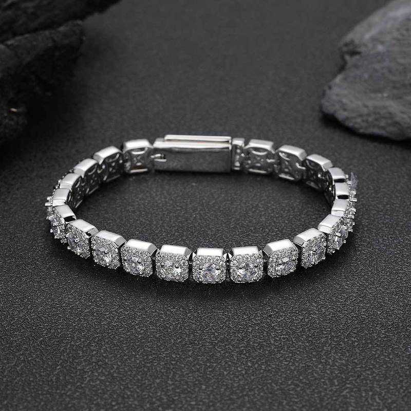 Золотой теннисный браслет B&C  – обзор и цена Tennis Bracelet Cubic
