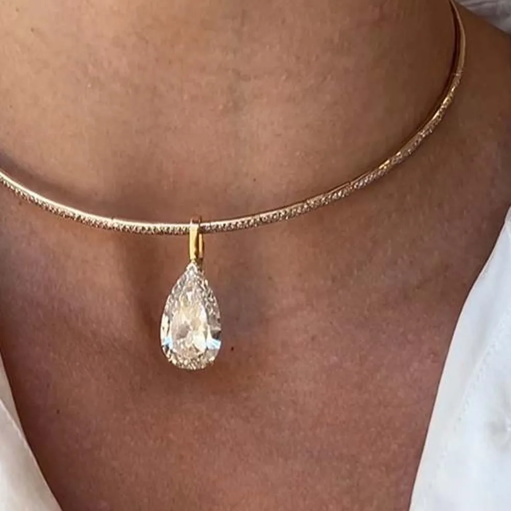 Stonefans кулон в виде капли в – обзор и цена Crystal Choker Necklace