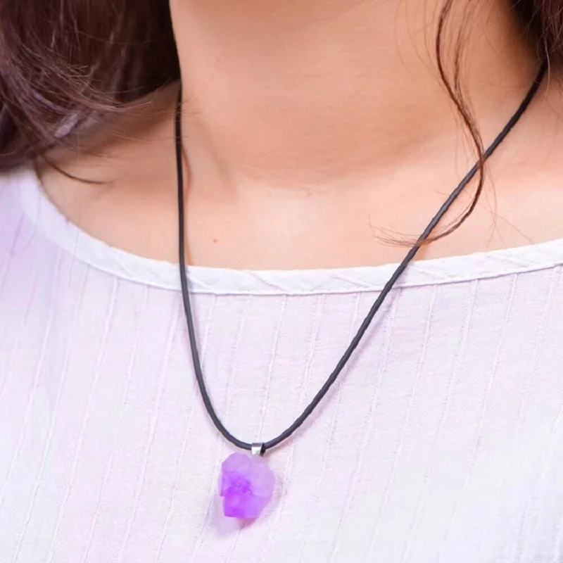 Ожерелье с натуральными аметис – обзор и цена Crystal Choker Necklace